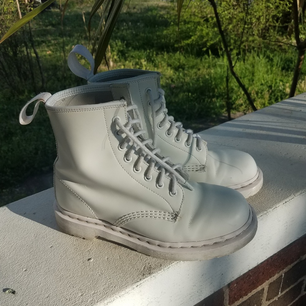 White Dr. Marten Boots